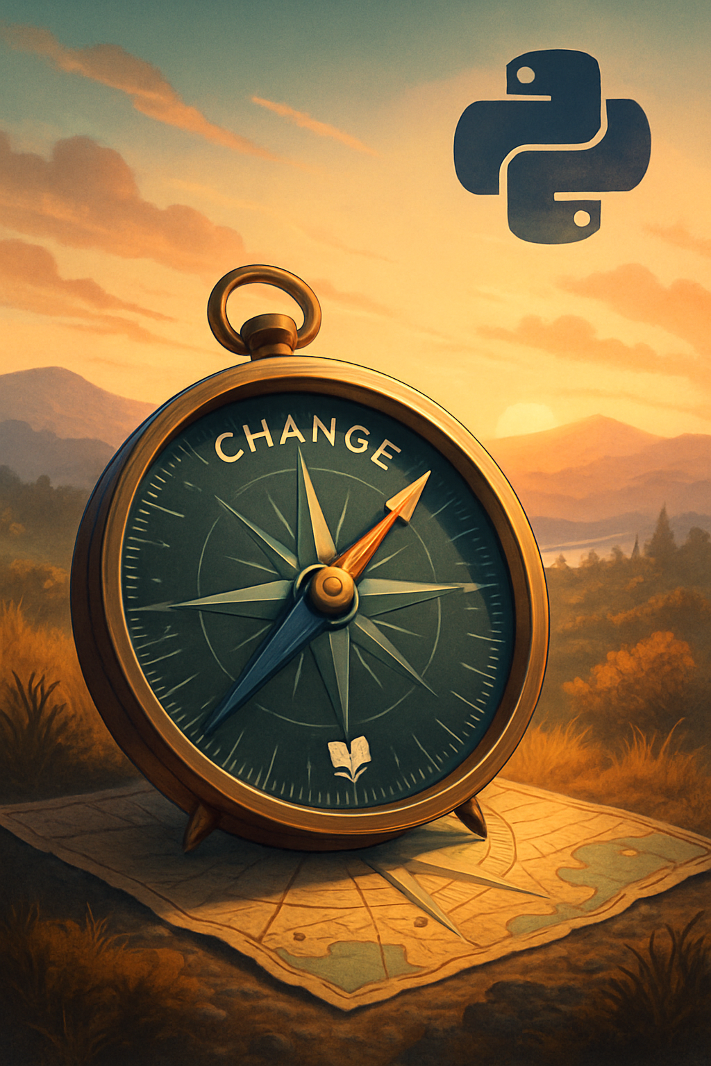 Una bussola che indica un percorso di cambiamento e adattabilità